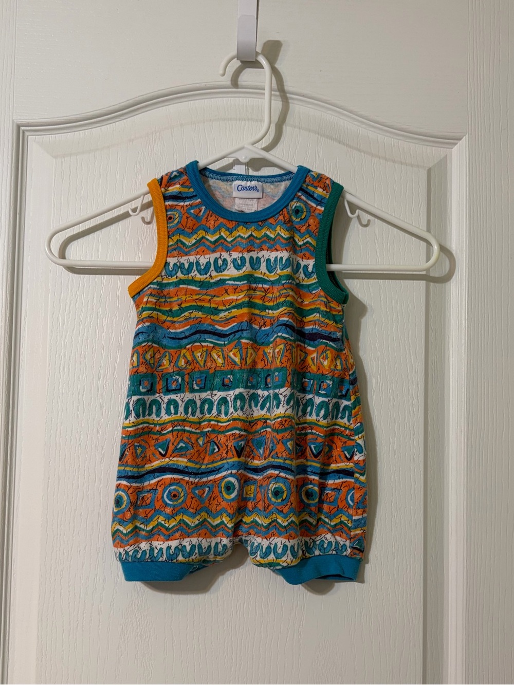 Carter's Multicolor Chevron Baby Top - Teal, Orange, Yellow
